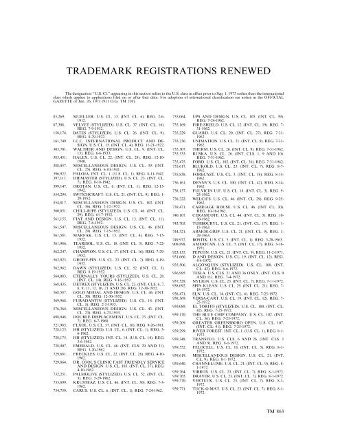 03 December 2002 - U.S. Patent and Trademark Office