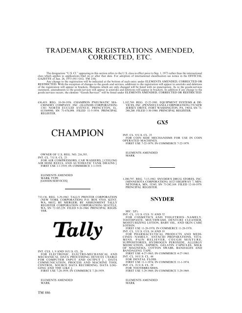 03 December 2002 - U.S. Patent and Trademark Office