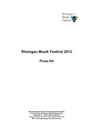 Rheingau Musik Festival 2012