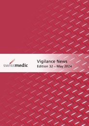 Swissmedic Vigilance-News Edition 32 – May 2024