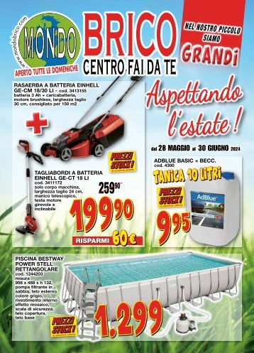 MONDOBRICO - ASPETTANDO L ESTATE - Dal 28 maggio al 30 giugno 2024