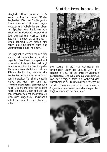 Bulletin 2004/2005 - Solothurner Singknaben