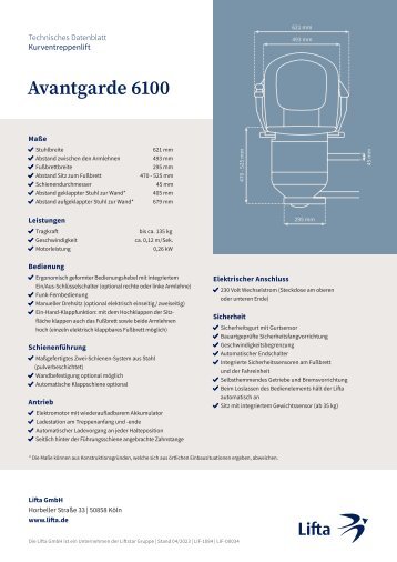 Datenblatt Avantgarde 6100