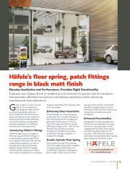 Häfele’s floor spring, patch fittings range in black matt finish
