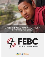 FEBC Chief Development Officer Opportunity Profile
