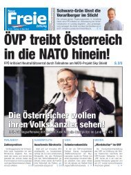 ÖVP treibt Österreich in die NATO hinein!