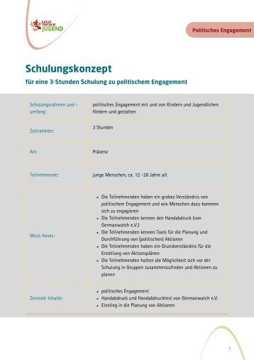 Workshopkonzept- politisches Engagement