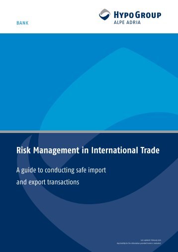 Risk Management in International Trade - Hypo Alpe-Adria-Bank AG