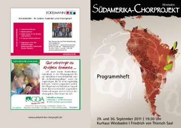 Programmheft - Südamerika-Chorprojekt