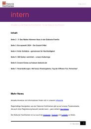 Diakonie Hochfranken - Interner Newsletter Mai 2024