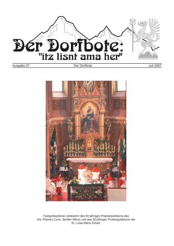 Ausgabe 27 Der Dorfbote Juli 2007 - Gemeinde Innervillgraten