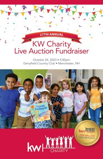 Keller Williams Charity 2023 "Live Auction Fundraiser" Program • Designed by Studio Mystic +1 [617] 697-1349