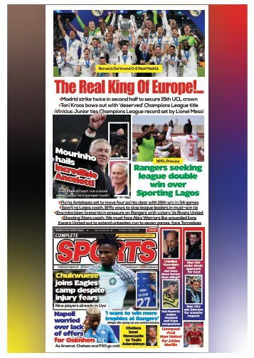 COMPLETE SPORTS - SUNDAY, JUNE 2, 2024