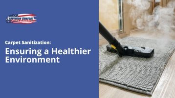 Carpet Sanitization: Ensuring a Healthier Environment