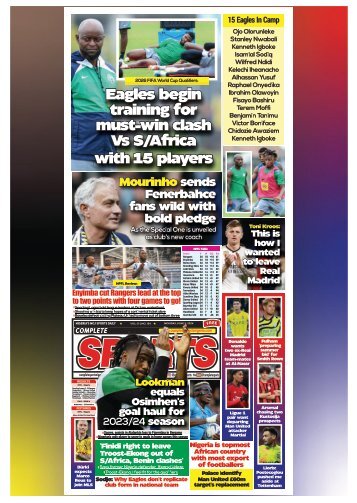 COMPLETE SPORTS - MONDAY, JUNE 3, 2024