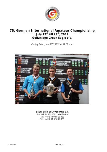 German International Amateur Championship 2012