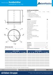 AxiomPlastics Behälterauslegung rund Rahmen