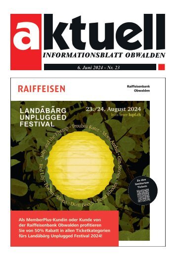 Aktuell Obwalden | KW 23 | 6. Juni 2024