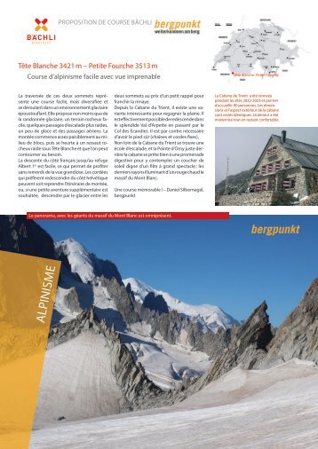 Proposition de Course 06.2024 - Tête Blanche 3421 m – Petite Fourche 3513 m