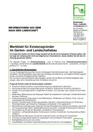 Merkblatt Für Existenzgründer Im Garten- Und Landschaftsbau