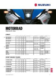 Suzuki Preisliste Motorrad Juni 2024