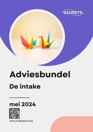 Adviesbundel De intake 