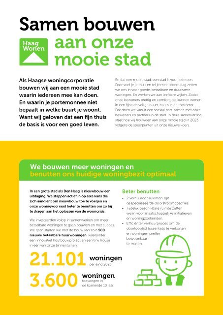 Samen bouwen aan onze mooie stad 2023