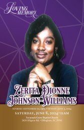 Zerita Williams Memorial Program
