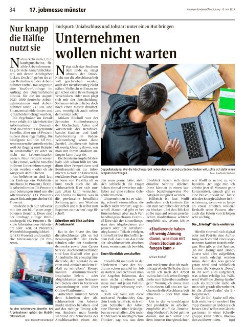 Das MesseMagazin zur jobmesse münster 2024