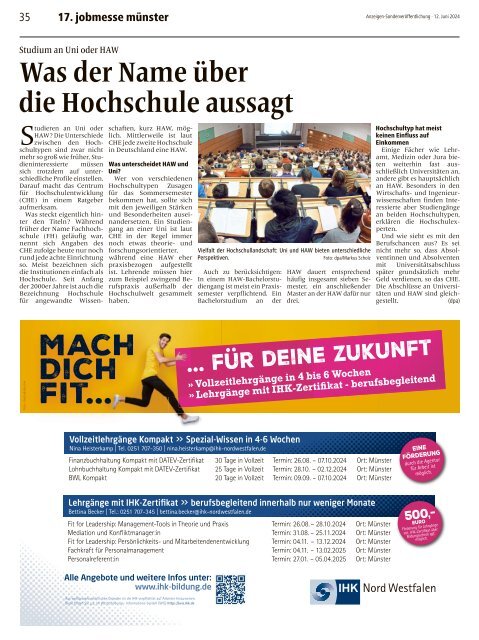 Das MesseMagazin zur jobmesse münster 2024