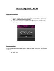 Mode d'emploi CTOUCH Smarboard_FR