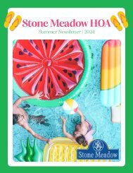 Stone Meadow Summer Newsletter 2024