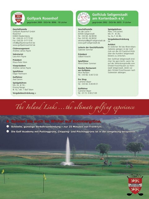 PGA Hessische Vierer-Meisterschaften 2012 - Golf-in-Hessen.de