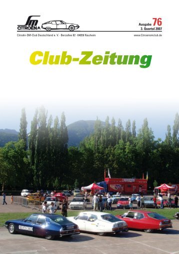 Club-Zeitung - Citroen-SM-Club Deutschland e.V.