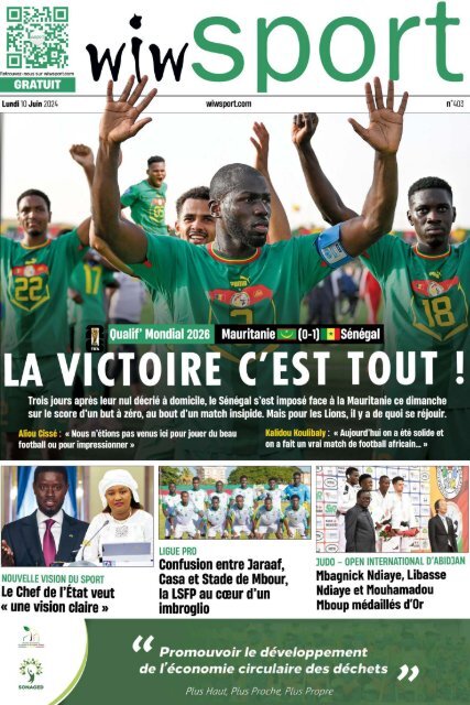 Joournal wiwsport n403 - 10 Juin 2024