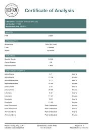 Eucalyptus Globulus Lot 171580 Finished Goods Testing