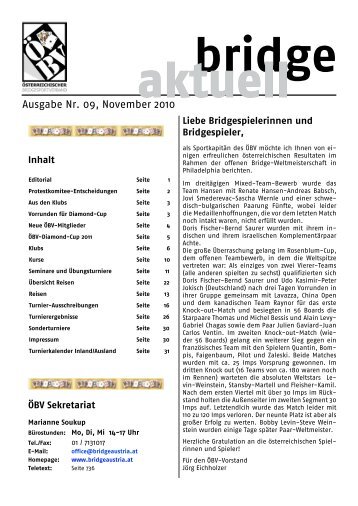 Ausgabe Nr. 09, November 2010 - Österreichischer ...