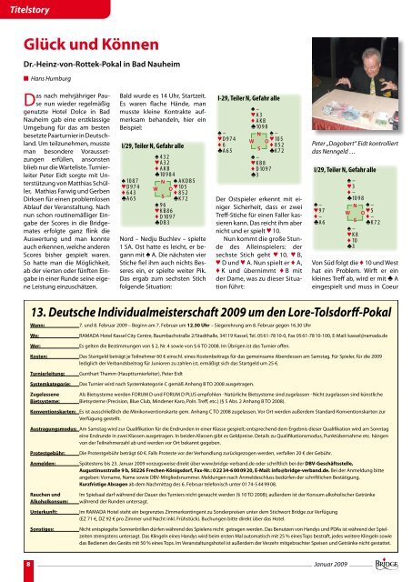 Januar 2009 - Deutscher Bridge-Verband e.V.