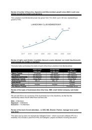 Lansdown Club Membership Review -  May 2024