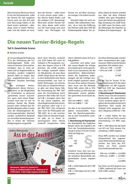 MAGAZIN - Deutscher Bridge-Verband e.V.