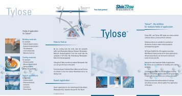 Tylose® Tylose® - SE Tylose® GmbH & Co. KG