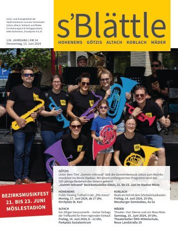 s'Blättle Nr. 24 - Mi, 13. Juni 2024