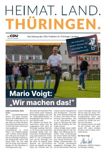 HEIMAT. LAND. THÜRINGEN. Sommerausgabe