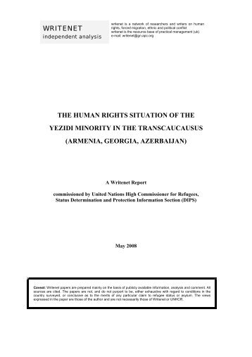 The Human Rights situation of the Yezidi minority - UNHCR