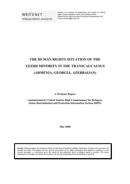 The Human Rights situation of the Yezidi minority - UNHCR