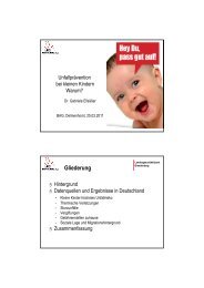 Gliederung - Mehr Sicherheit für Kinder