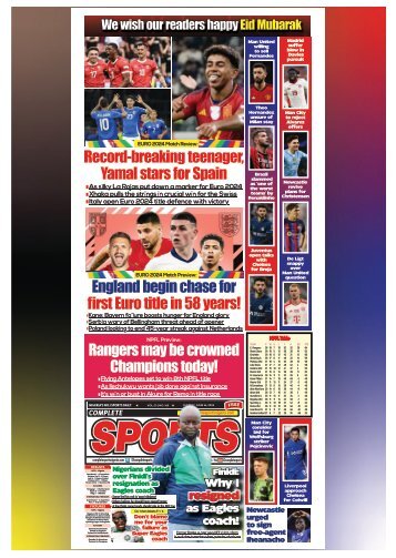 COMPLETE SPORTS - SUNDAY, JUNE 16, 2024