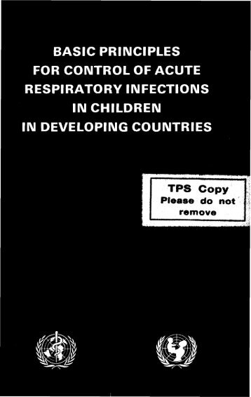 basic principles for control of acute respiratory infections