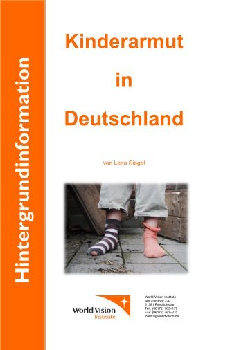 Kinderarmut in Deutschland - World Vision Institut