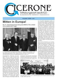 Mitten in Europa! - BVGD